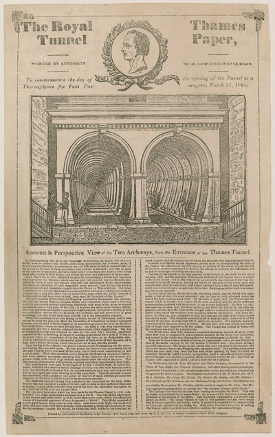 Il giornale reale del tunnel del Tamigi da English School