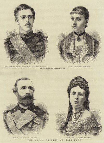 Il matrimonio reale a Karlsruhe (incisione) da English School