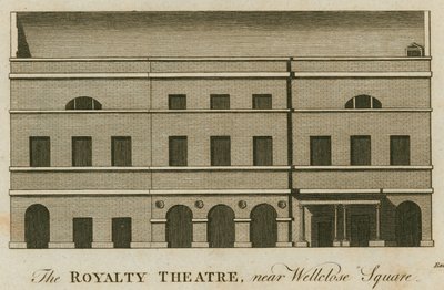 Il Teatro della Royalty, Well Street, Wellclose Square, Londra da English School