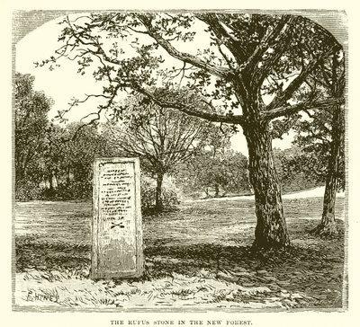 La pietra di Rufus nella nuova foresta da English School