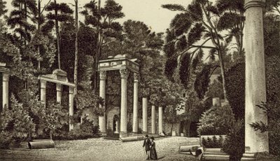 Le rovine, Virginia Water (litografia) da English School