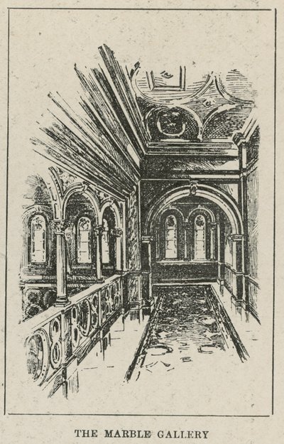 Il Russell Hotel, Russell Square: La Galleria di Marmo (incisione) da English School