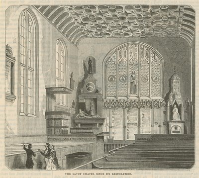 La Cappella del Savoy dopo il restauro da English School