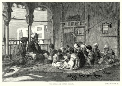 La scuola del Sultano Hassan (incisione) da English School