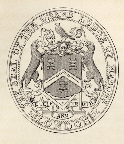 Il sigillo della Gran Loggia dei Massoni, Londra, prima del 1813, da 