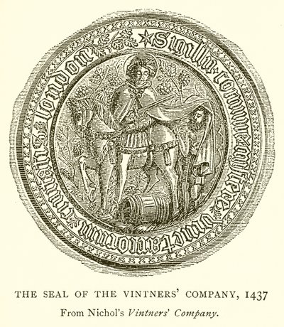 Sigillo della Compagnia dei Vignaioli, 1437 da English School