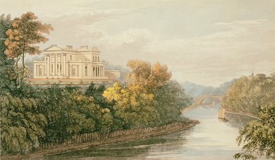 La residenza di G.B. Greenough Esq., Regents Park, da Ackermanns Repository of Arts, pubblicato c.1826 da English School
