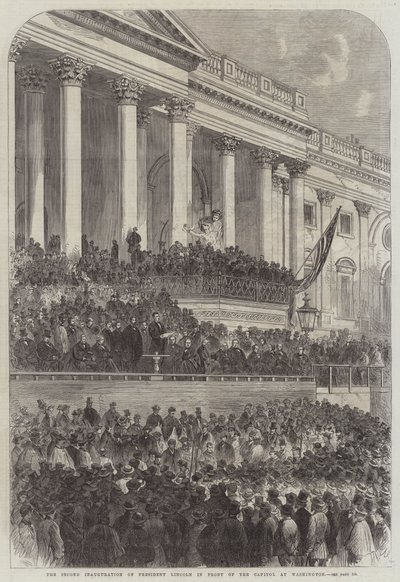La seconda inaugurazione del Presidente Lincoln davanti al Campidoglio a Washington da English School