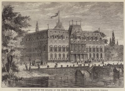 La Casa delle Sessioni degli Stati della Provincia del Reno (incisione) da English School