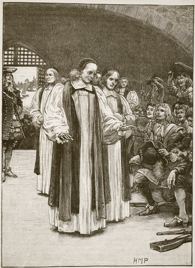 I Sette Vescovi entrano nella Torre, illustrazione da Cassells Illustrated History of England da English School