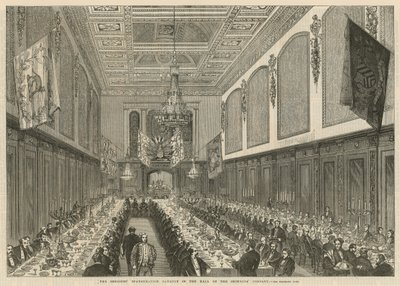 Il banchetto di inaugurazione degli sceriffi nella sala della Skinners Company da English School