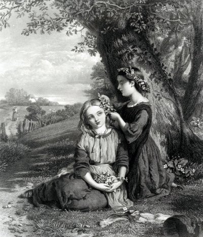 Le Sorelle, pubblicato su Art Journal (1867), inciso da C. Cousen, 1867 da English School