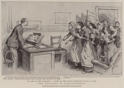La Situazione a Costantinopoli (litografia) da English School