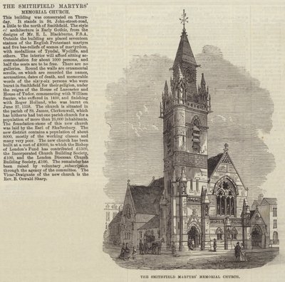 La Chiesa Memoriale dei Martiri di Smithfield da English School