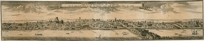 Il prospetto sud di Londra, dopo il grande incendio del 1666 da English School