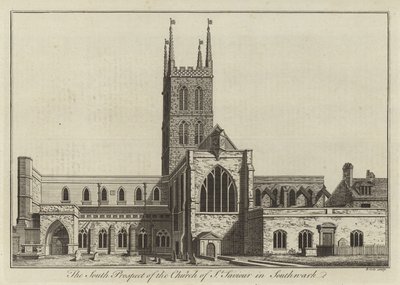Prospetto sud della Chiesa di St Saviour a Southwark da English School