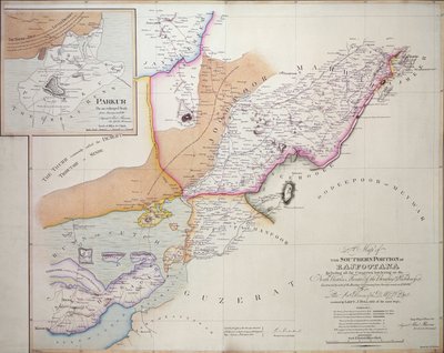La parte meridionale del Rajpootana, 1820 da English School