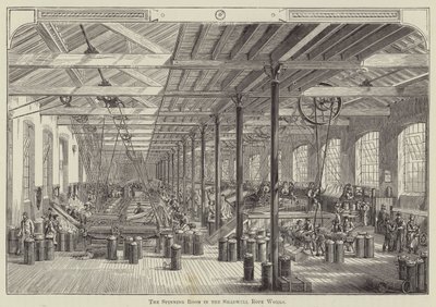 La sala di filatura nei lavori di corda di Shadwell da English School