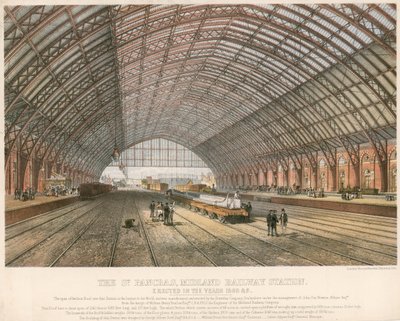 La stazione ferroviaria di St Pancras, Midland Railway, Londra, eretta negli anni 1866-69 da English School