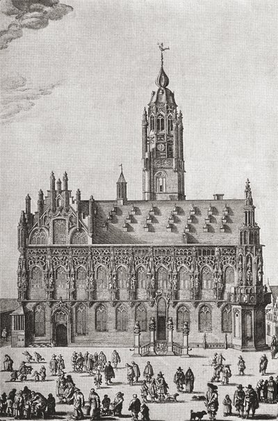 Il Municipio, Middelburg, come era nel XVI secolo, da 