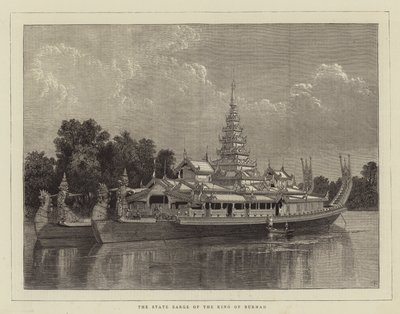 La barca di stato del re di Birmania da English School