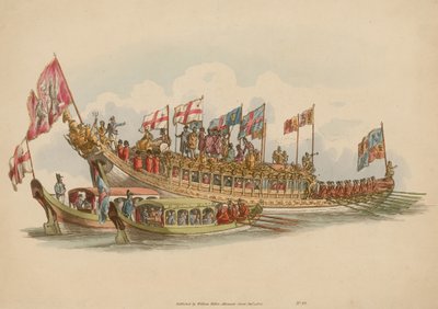 La Barge degli Stationers, fiume Tamigi, Londra da English School