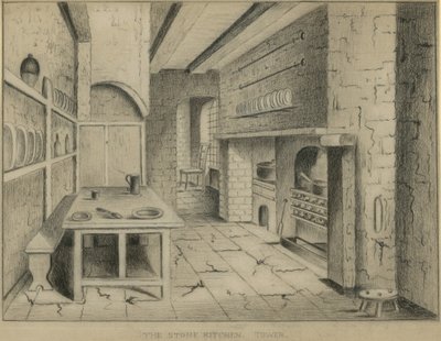 La cucina di pietra nella Torre di Londra da English School