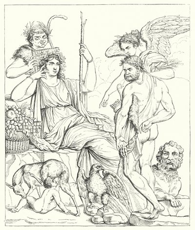 La storia di Ercole e Telefo (incisione) da English School