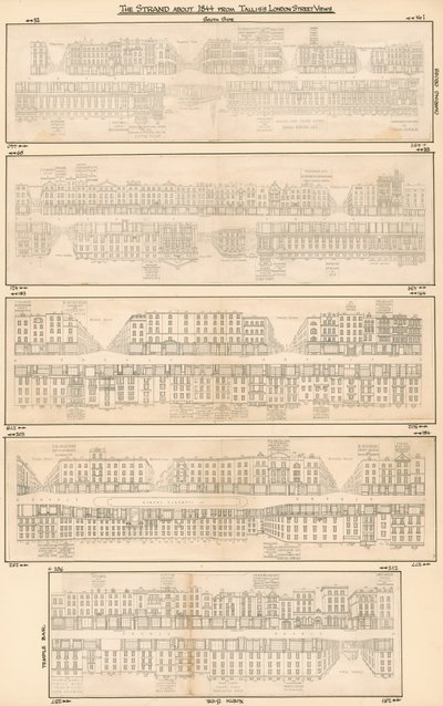 The Strand circa 1844 da Talliss London Street Views da English School