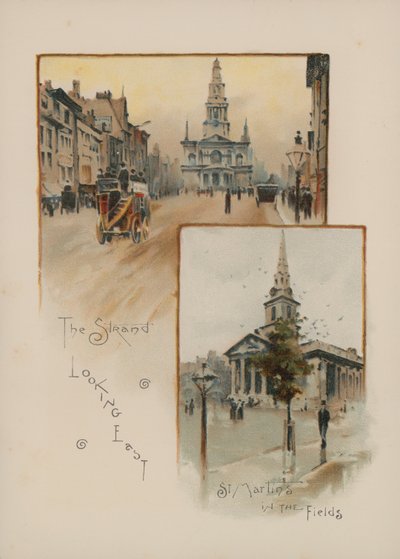 The Strand guardando a est, St Martin in the Fields da English School