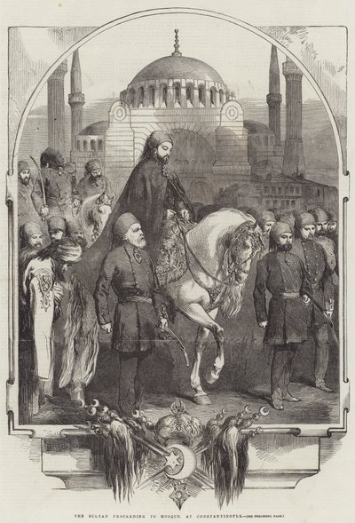 Il Sultano che si reca alla Moschea, a Costantinopoli (incisione) da English School
