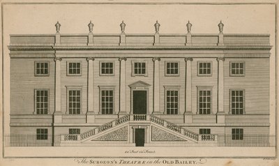 Il Teatro dei Chirurghi in Old Bailey, Londra da English School