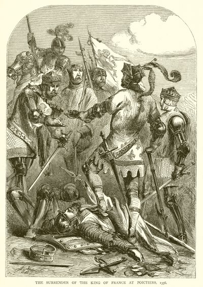 La resa del Re di Francia a Poitiers, 1356 da English School