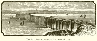 Il ponte sul Tay, prima del 28 dicembre 1879 da English School