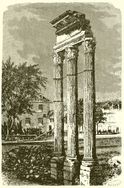 Le tre colonne del Tempio di Castore da English School