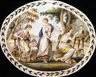 Le tre muse delle arti, c.1790 da English School