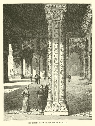 La Sala del Trono nel Palazzo di Delhi da English School