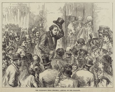 Il processo Tichborne ripreso, arrivo del reclamante da English School