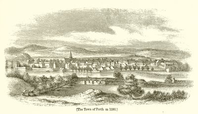 La città di Perth nel 1580 da English School