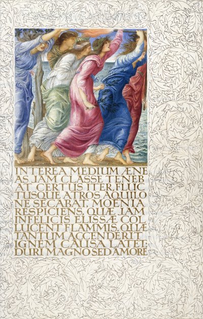 I Troiani avvistano la pira funebre di Didone, 1874-c.1919 da English School