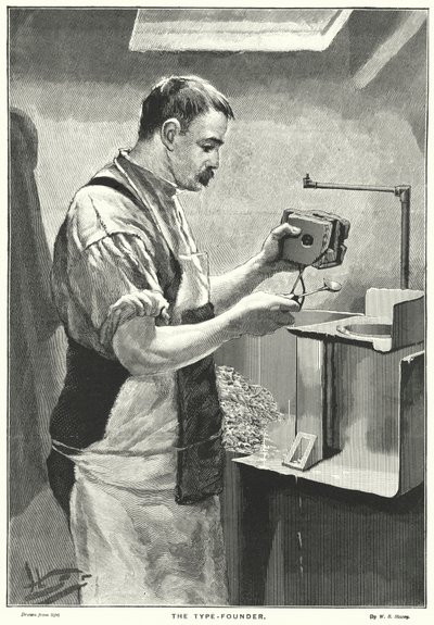 Il fondatore dei caratteri (incisione) da English School