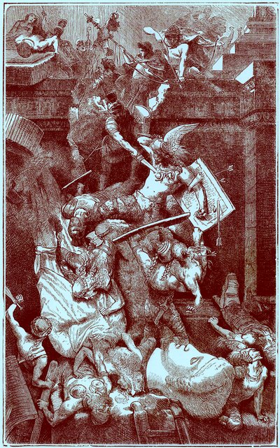 I Vandali a Roma, illustrazione da The Illustrated History of the World, pubblicato c.1880 da English School
