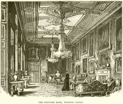 La stanza di Vandyke, Castello di Windsor da English School