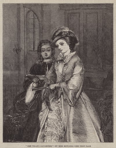 Le figlie del vicario (incisione) da English School