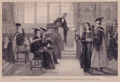 Il Vice Cancelliere conferisce il titolo di Bachelor of Divinity, Oxford, 1842 da English School