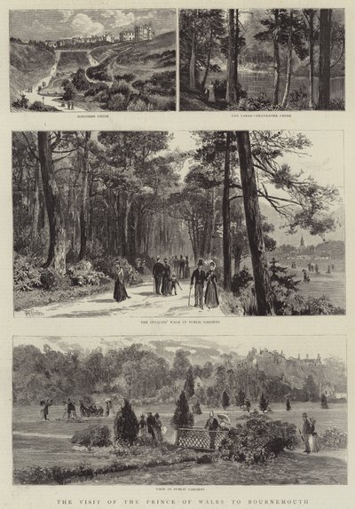 La visita del Principe di Galles a Bournemouth (incisione) da English School