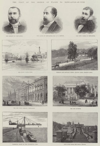 La Visita del Principe di Galles a Newcastle-on-Tyne da English School