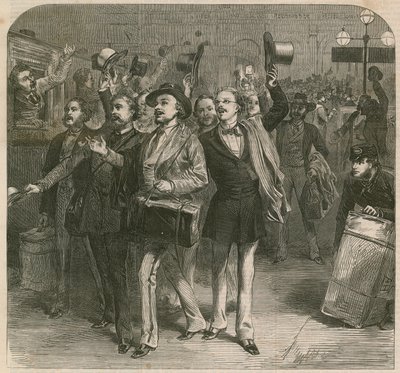 La Guerra: Partenza dei Prussiani dalla Stazione Ferroviaria di Charing-Cross da English School