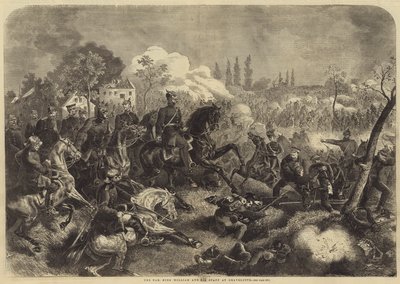 La guerra, re Guglielmo e il suo stato maggiore a Gravelotte da English School