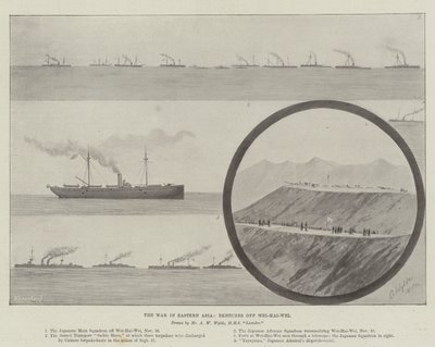 La guerra in Asia orientale, schizzi al largo di Wei-Hai-Wei da English School